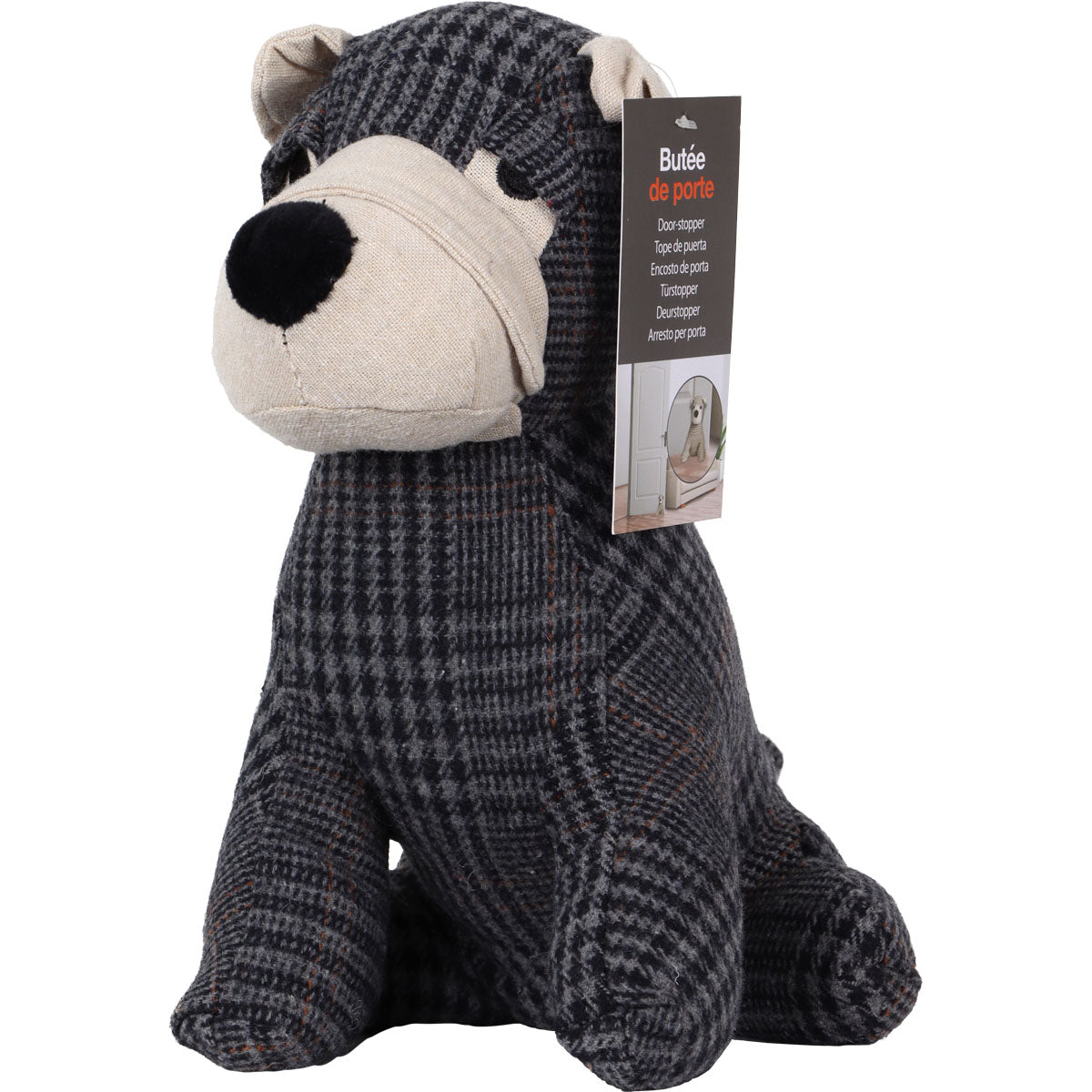 Puppy Door Stop Blue Grey
