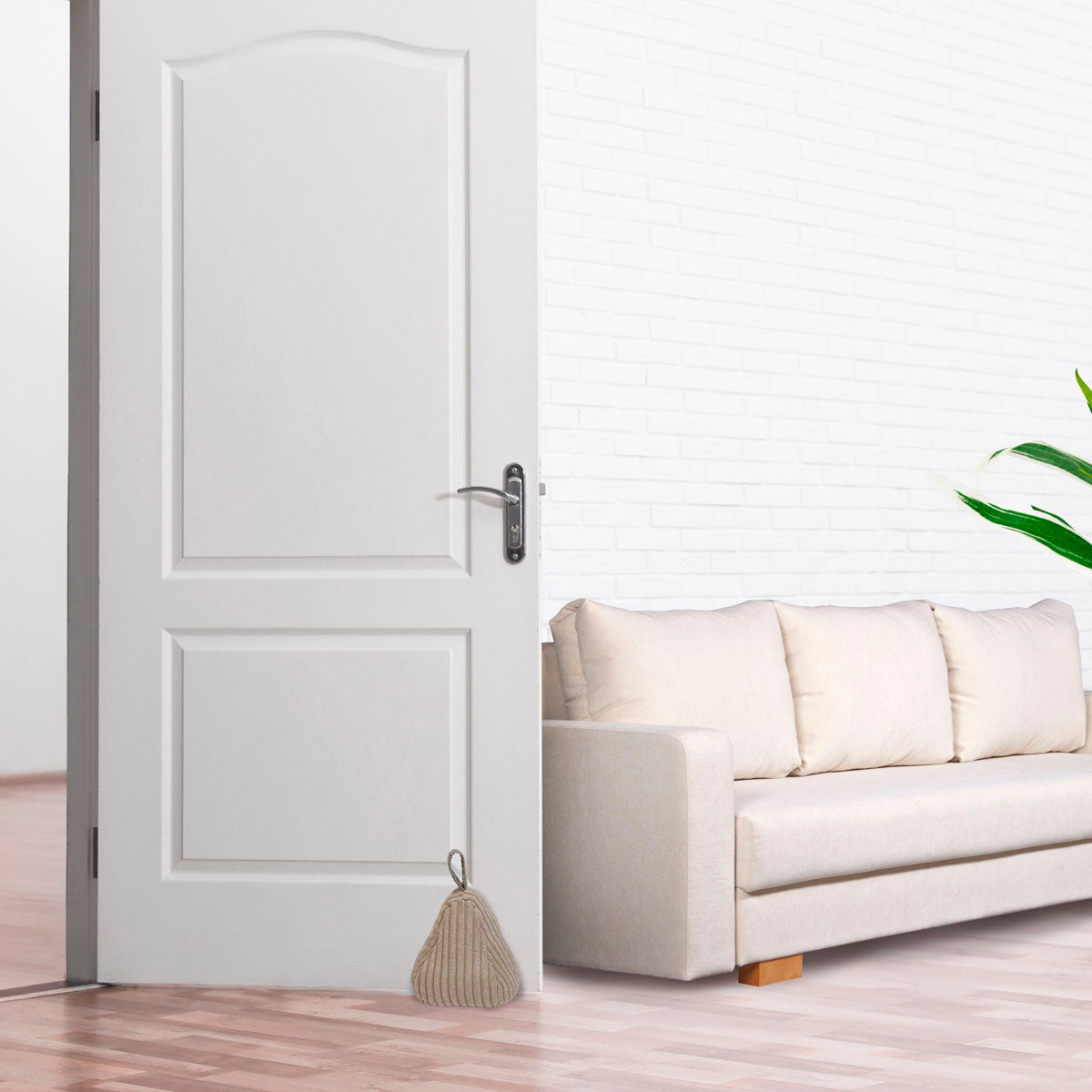 Pyramid Coduroy Beige door stop