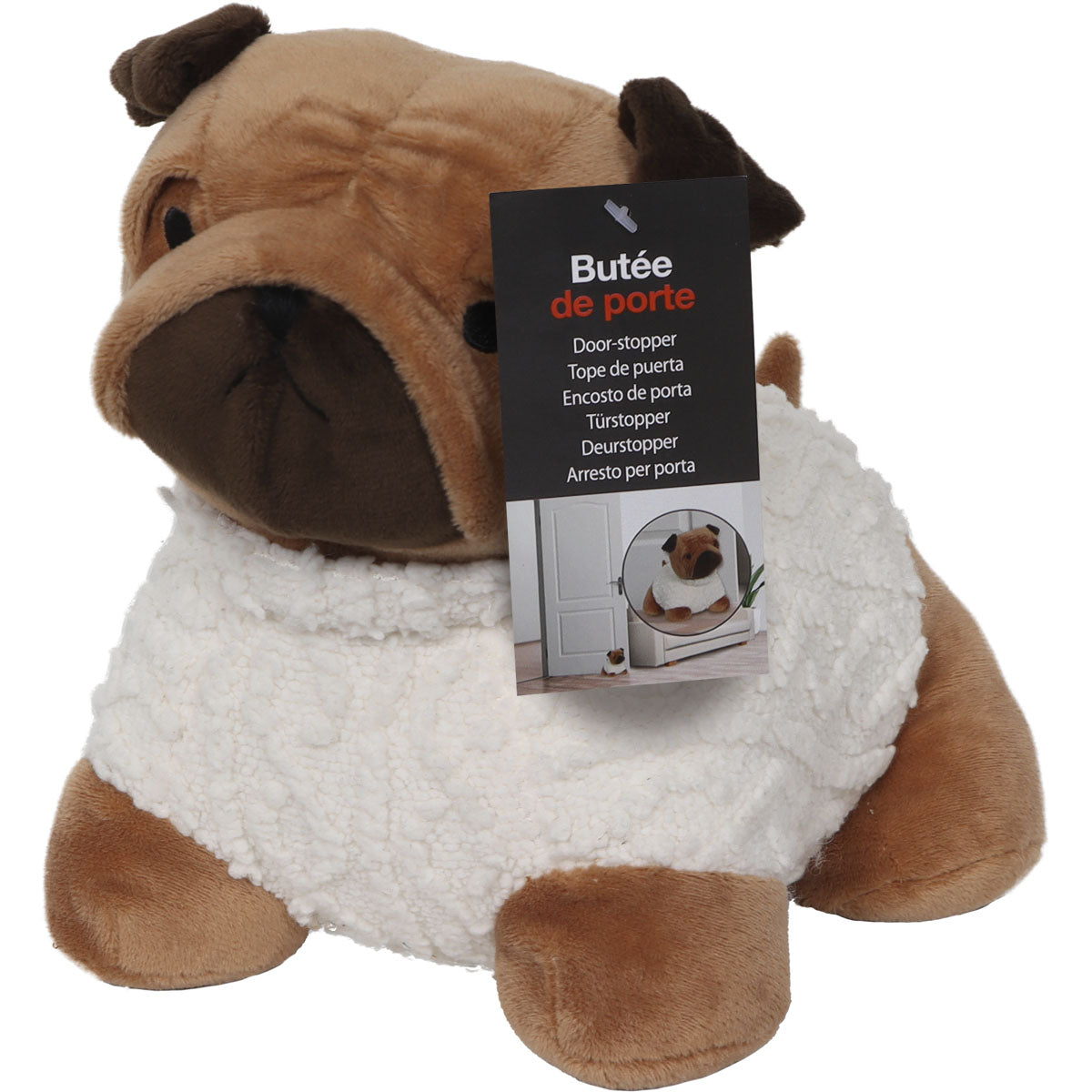 Door Stop Bulldog Brown
