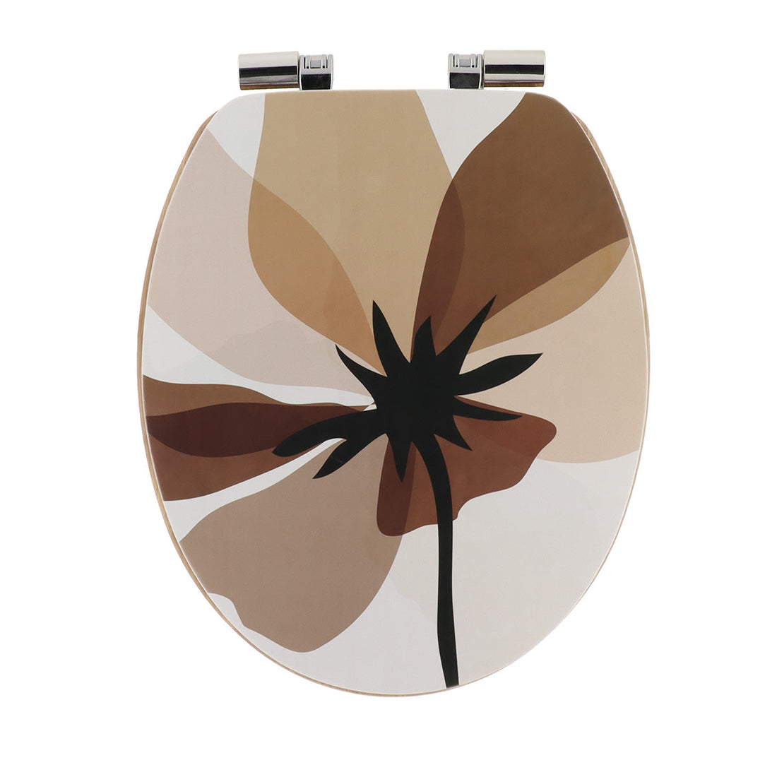 18 Inch MDF Toilet Seat with Stainless Steel Hinges and Soft Close System – Natural Simplicity
