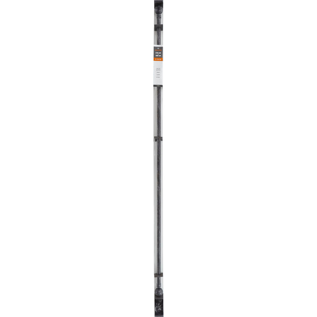 Extendable Gallery 210-380 CM Gaia - Black Silver