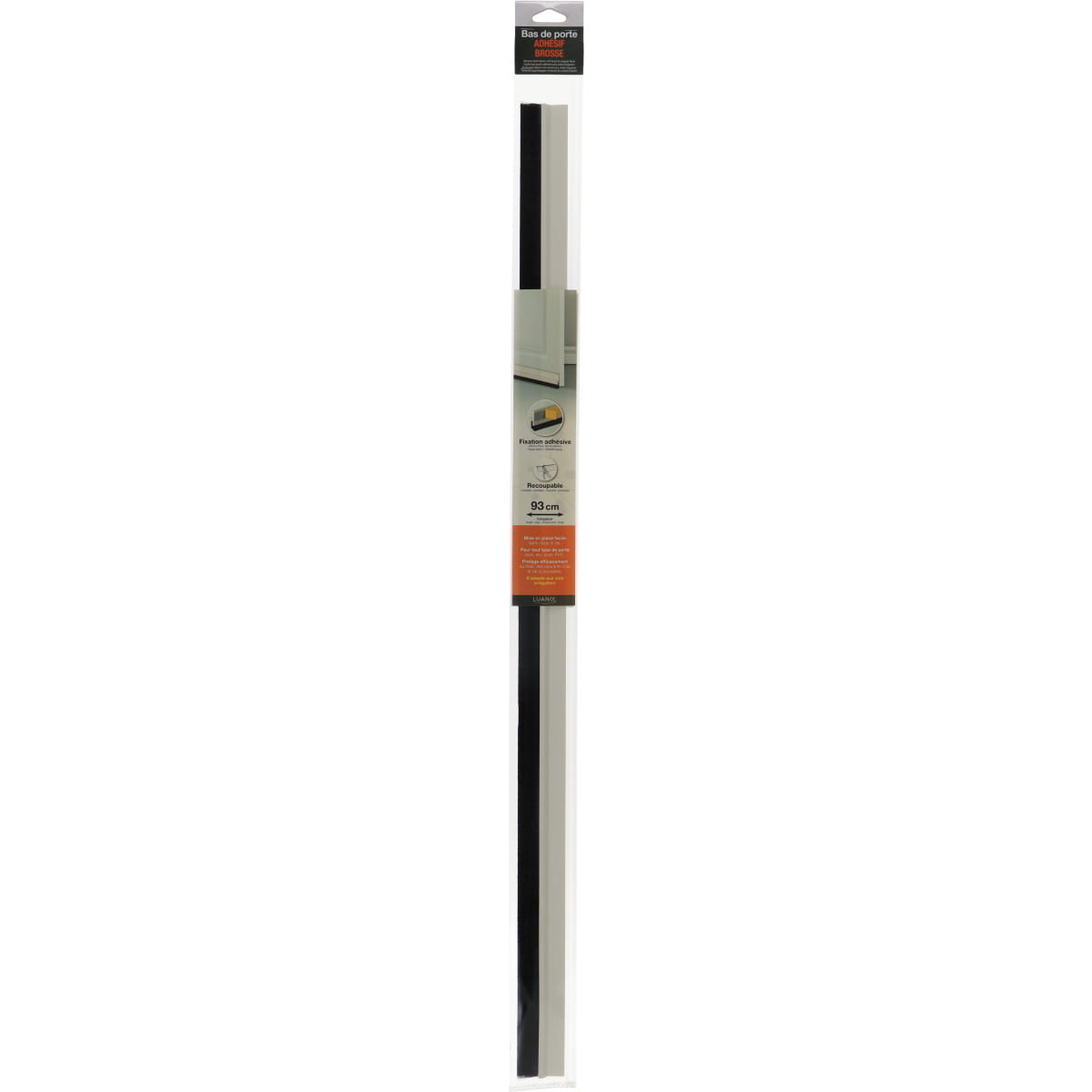 Self-adhesive door sealing and insulation brush 93CM - White 