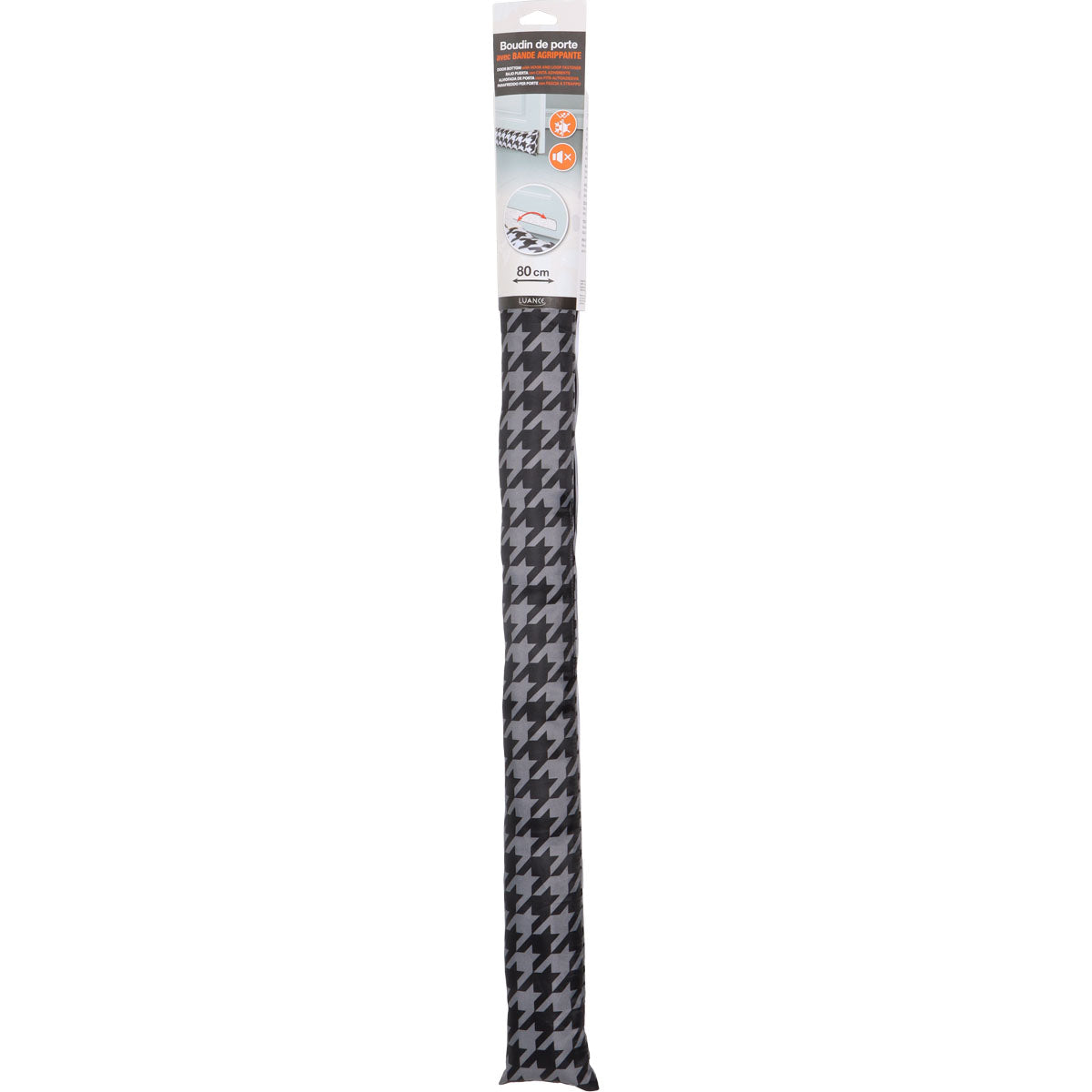 Door Insulator - Houndstooth Grey, 80CM