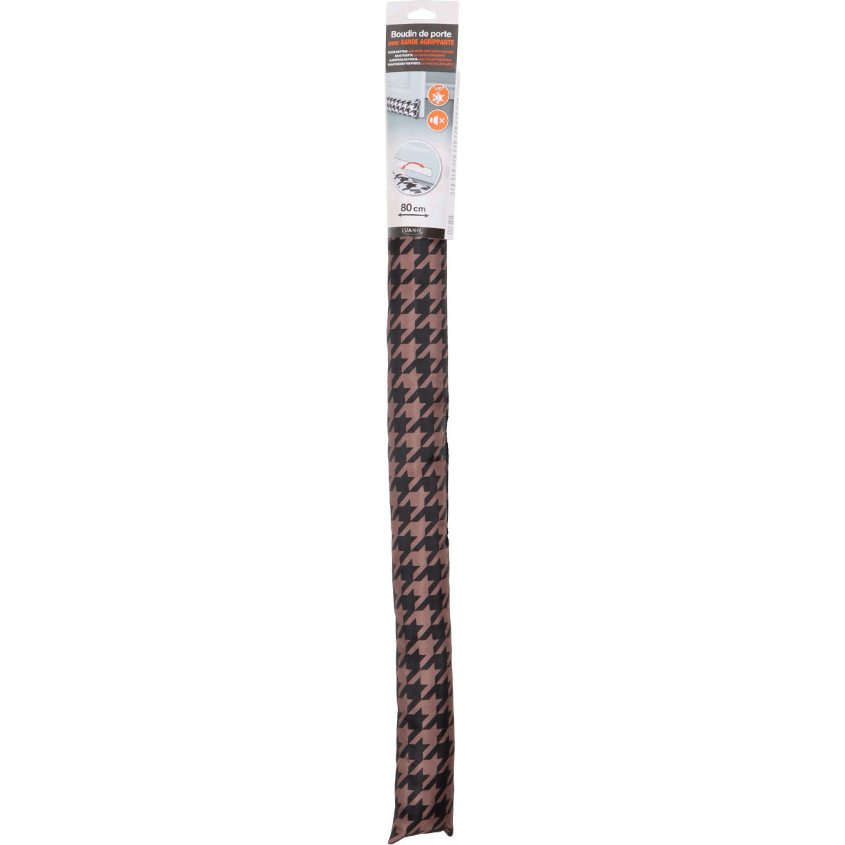 Door Insulator - Brown Houndstooth, 80CM