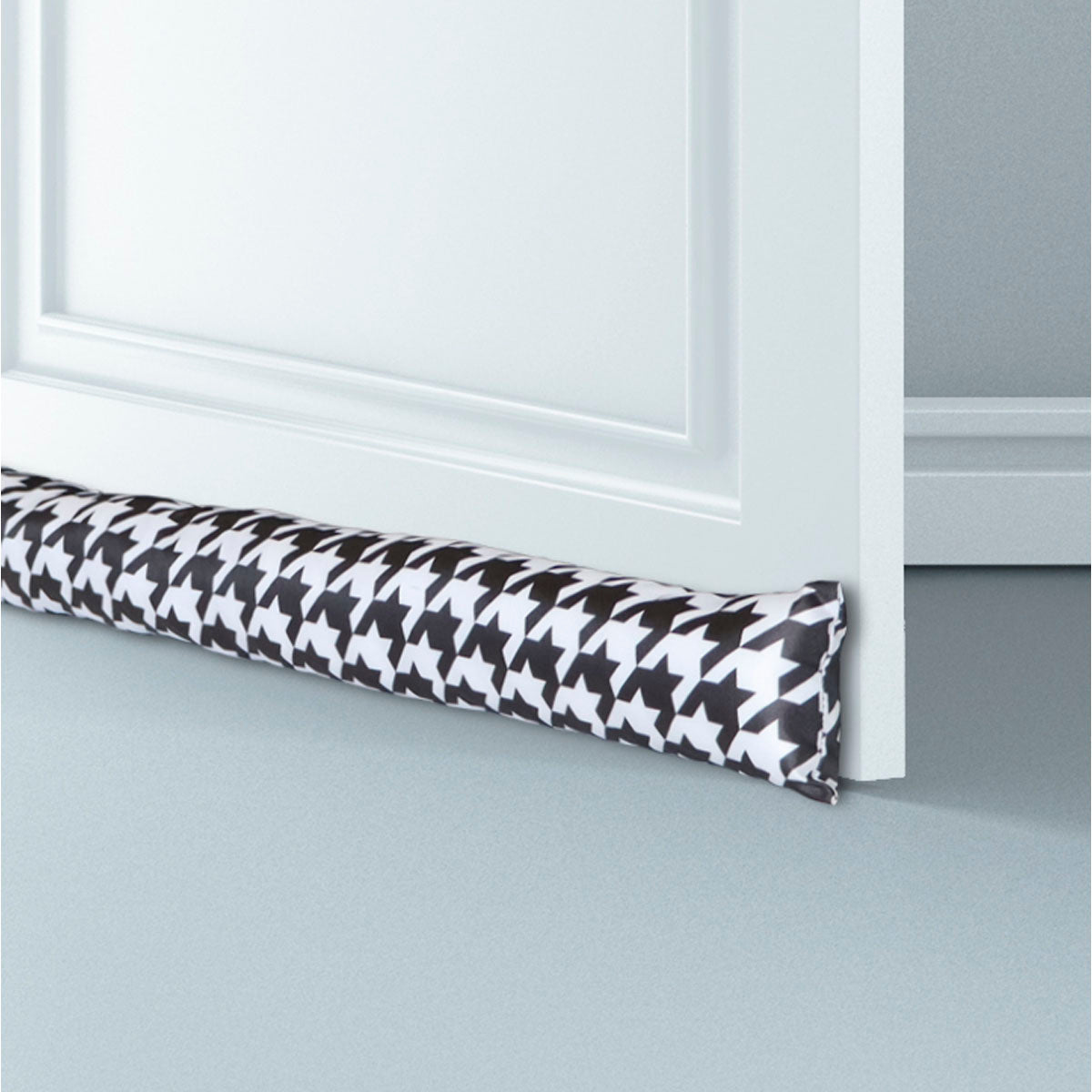 Door Insulator - Houndstooth White, 80CM