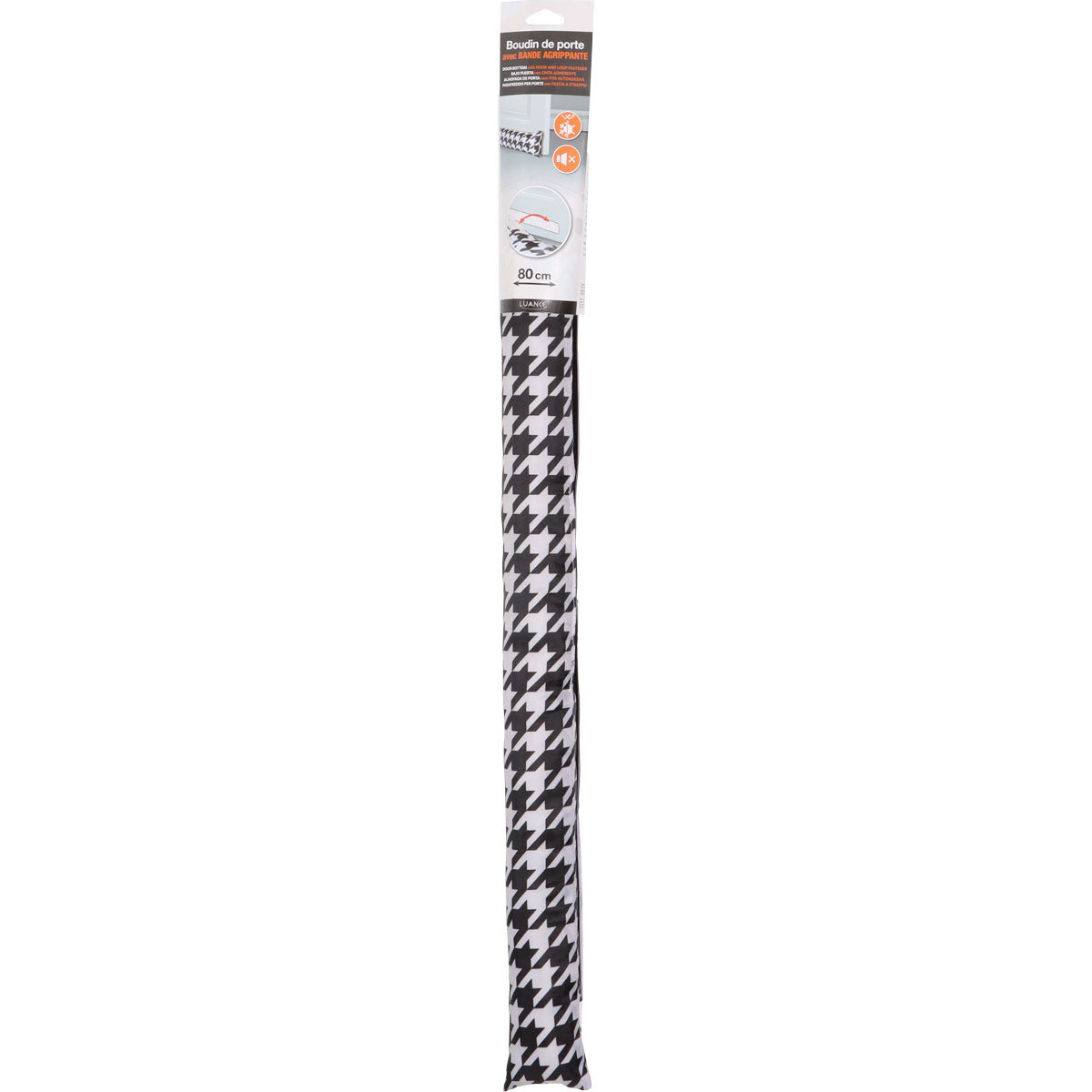 Door Insulator - Houndstooth White, 80CM
