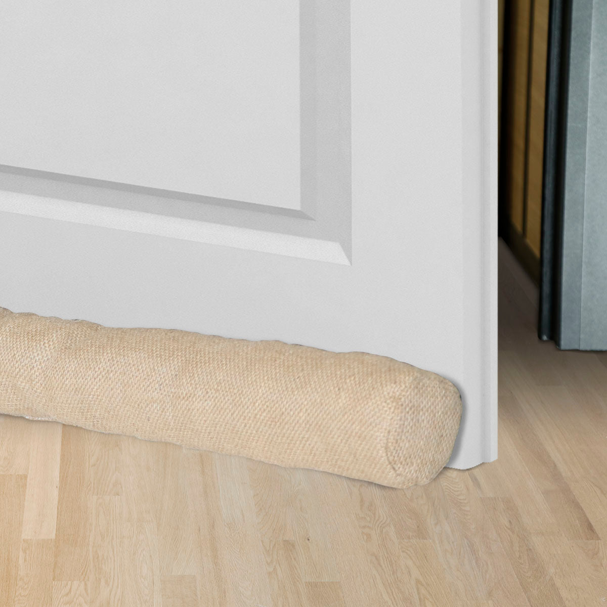 Velvet Door Insulator, 80CM - Beige, Model Annes 30