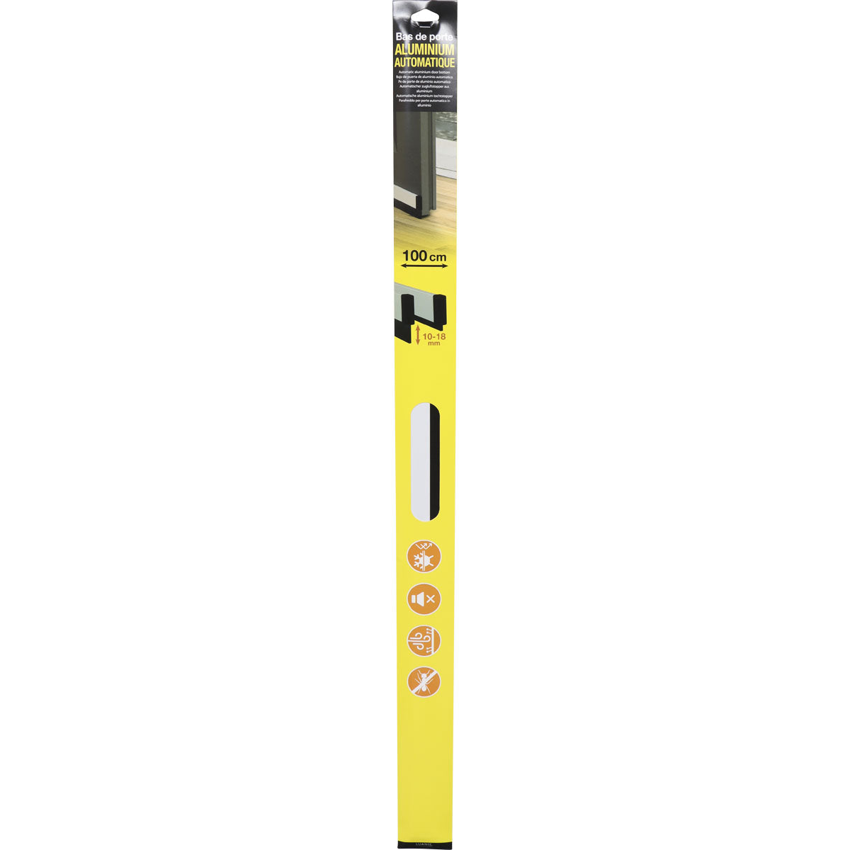 Aluminum door sealing and insulation brush 1 meter White