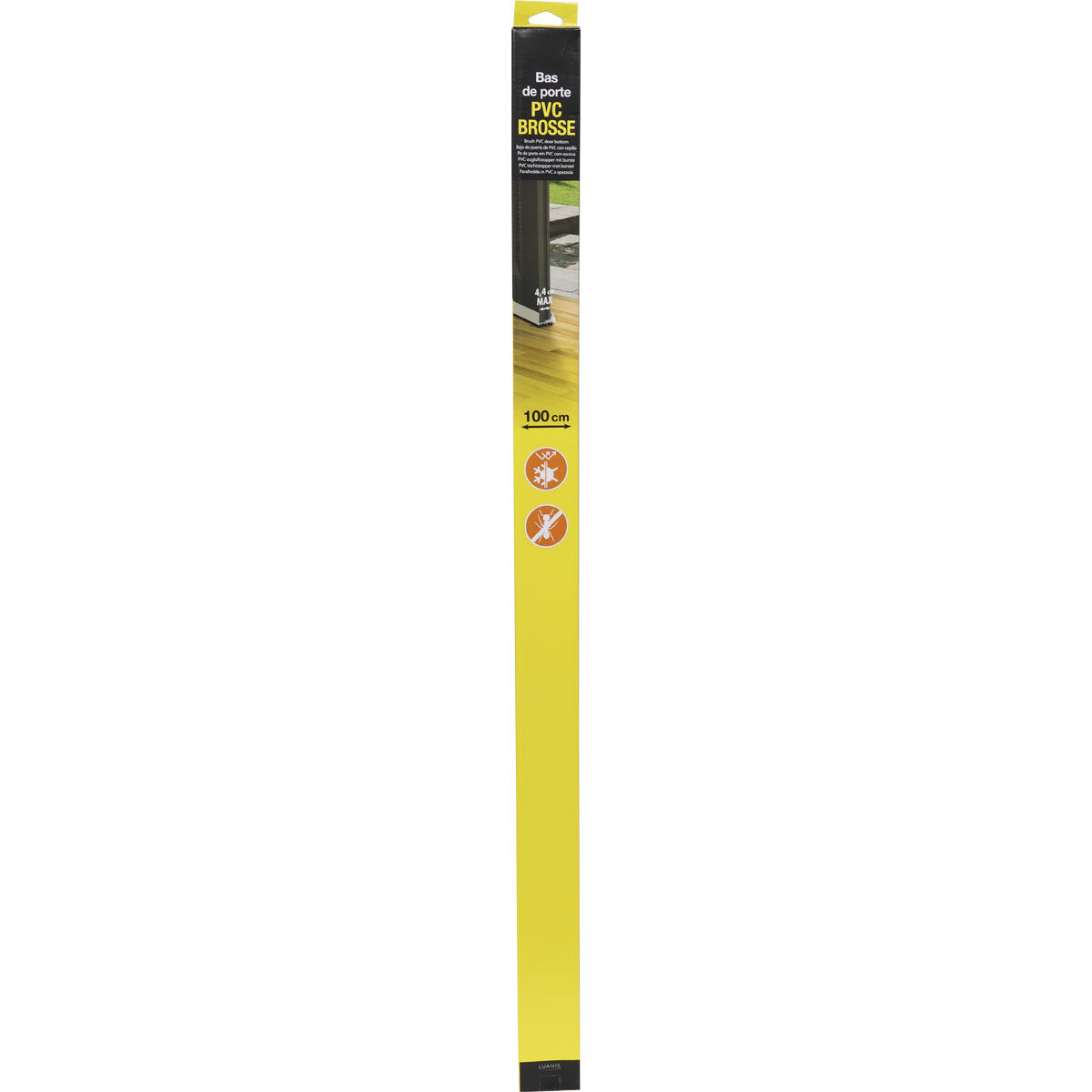 PVC door sealing and insulation brush 1 meter White