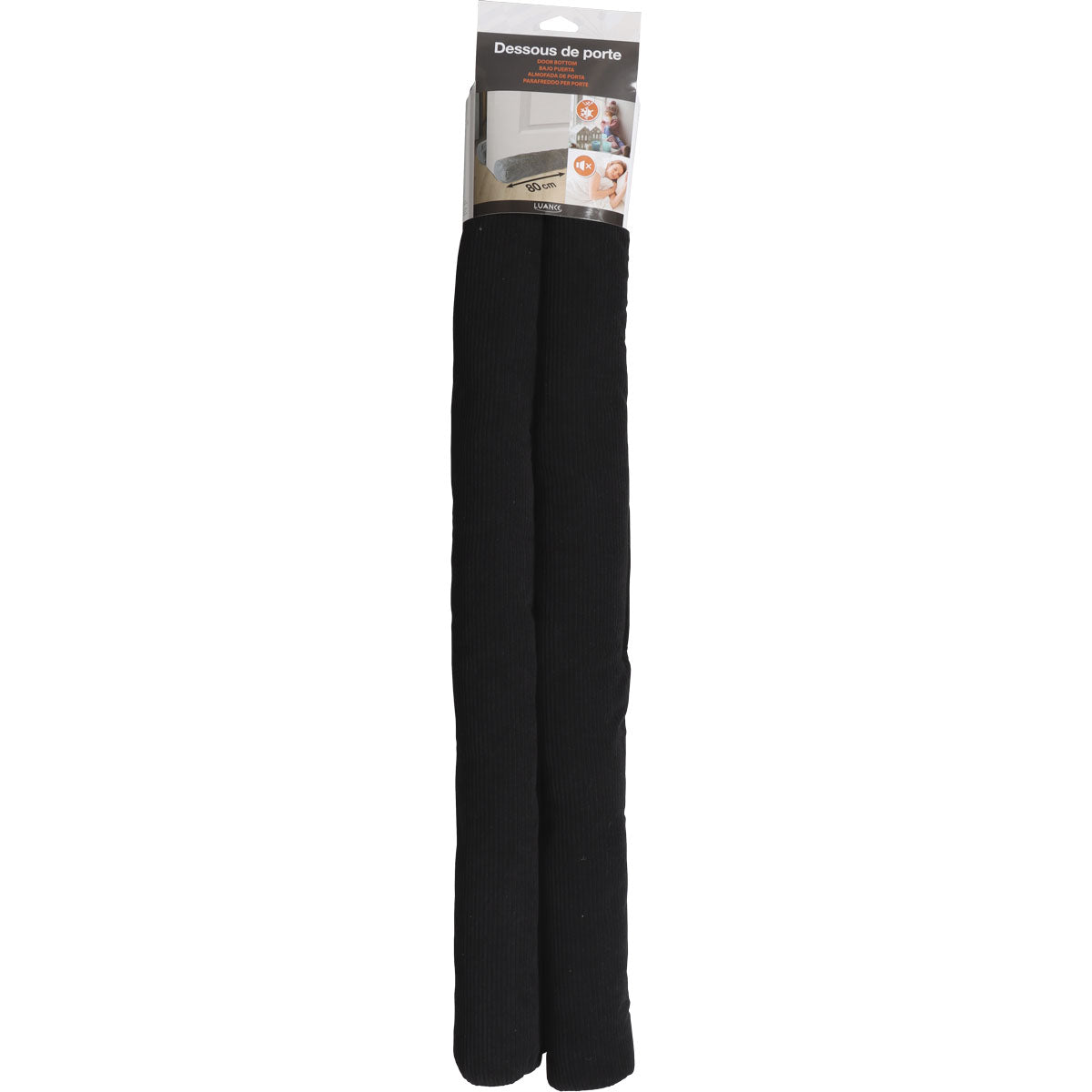 Double door insulator 80CM velvet - Black