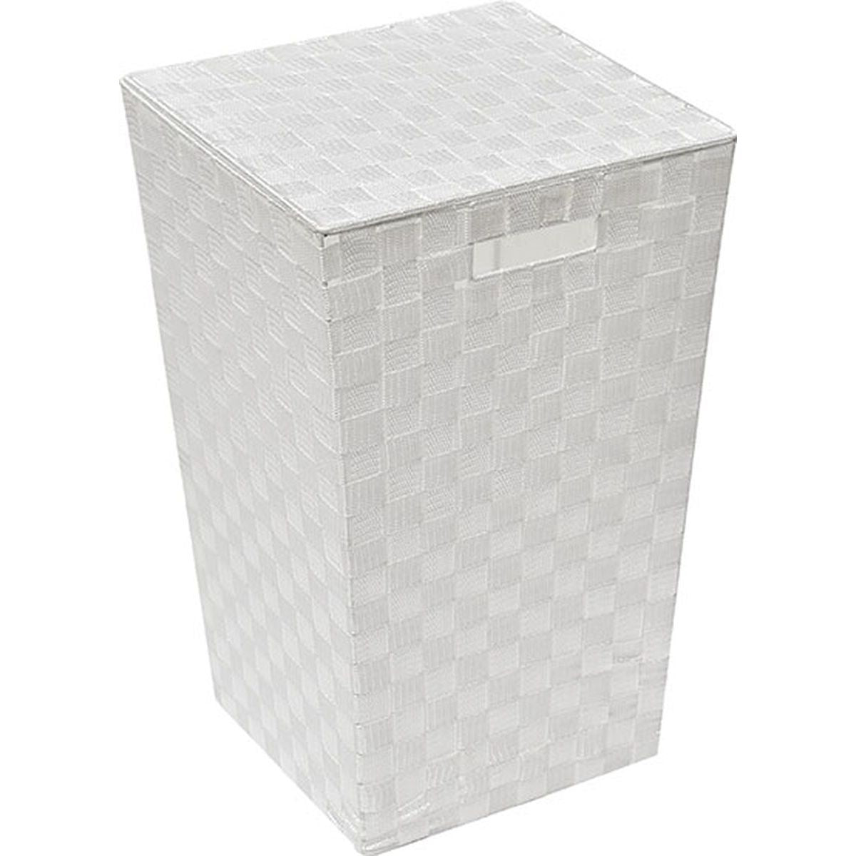Polyester Woven Laundry Basket - White
