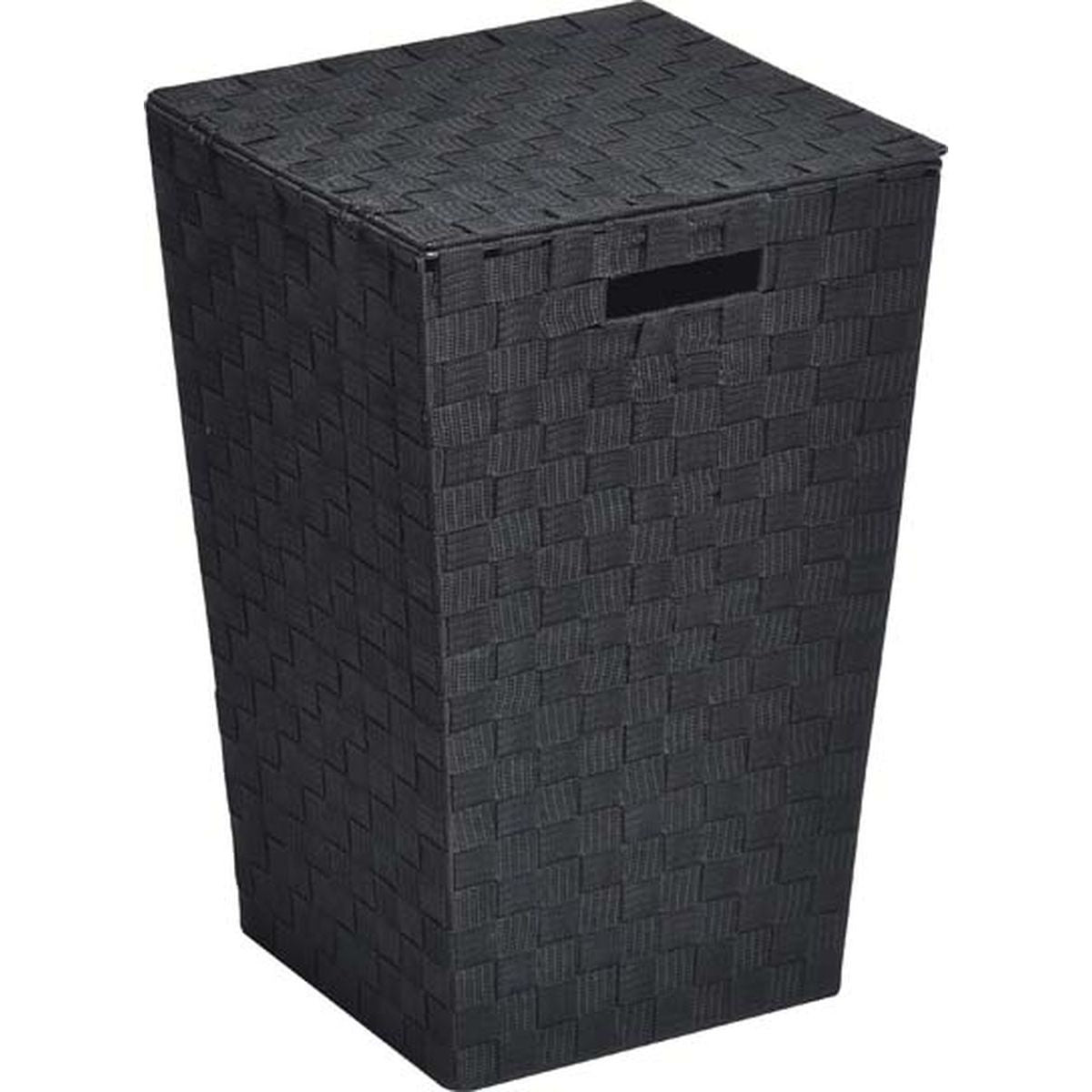 Polyester Woven Laundry Basket - Black