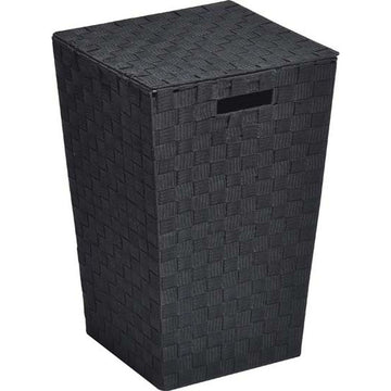 Polyester Woven Laundry Basket - Black