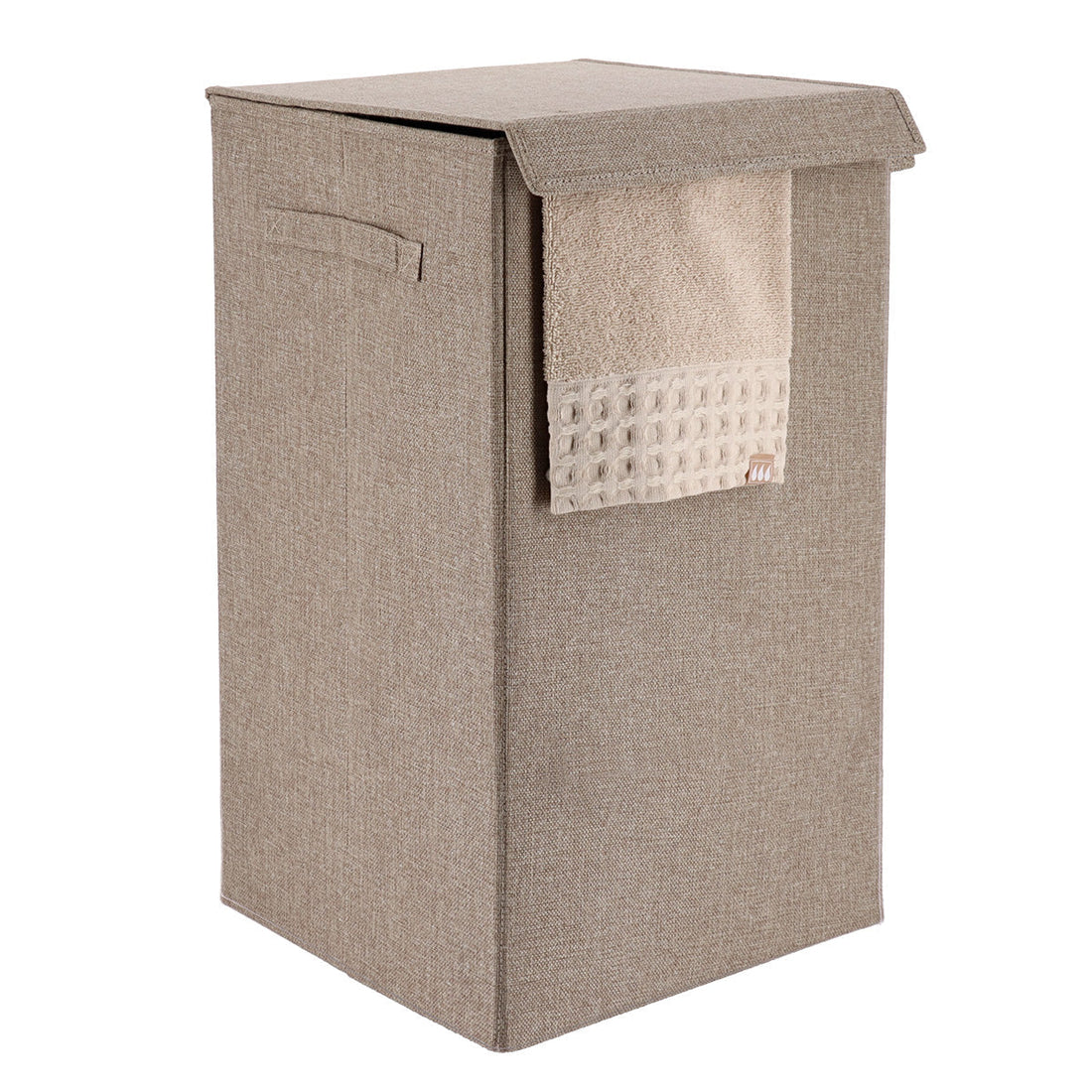 Foldable Polyester/MDF Laundry Basket - Taupe