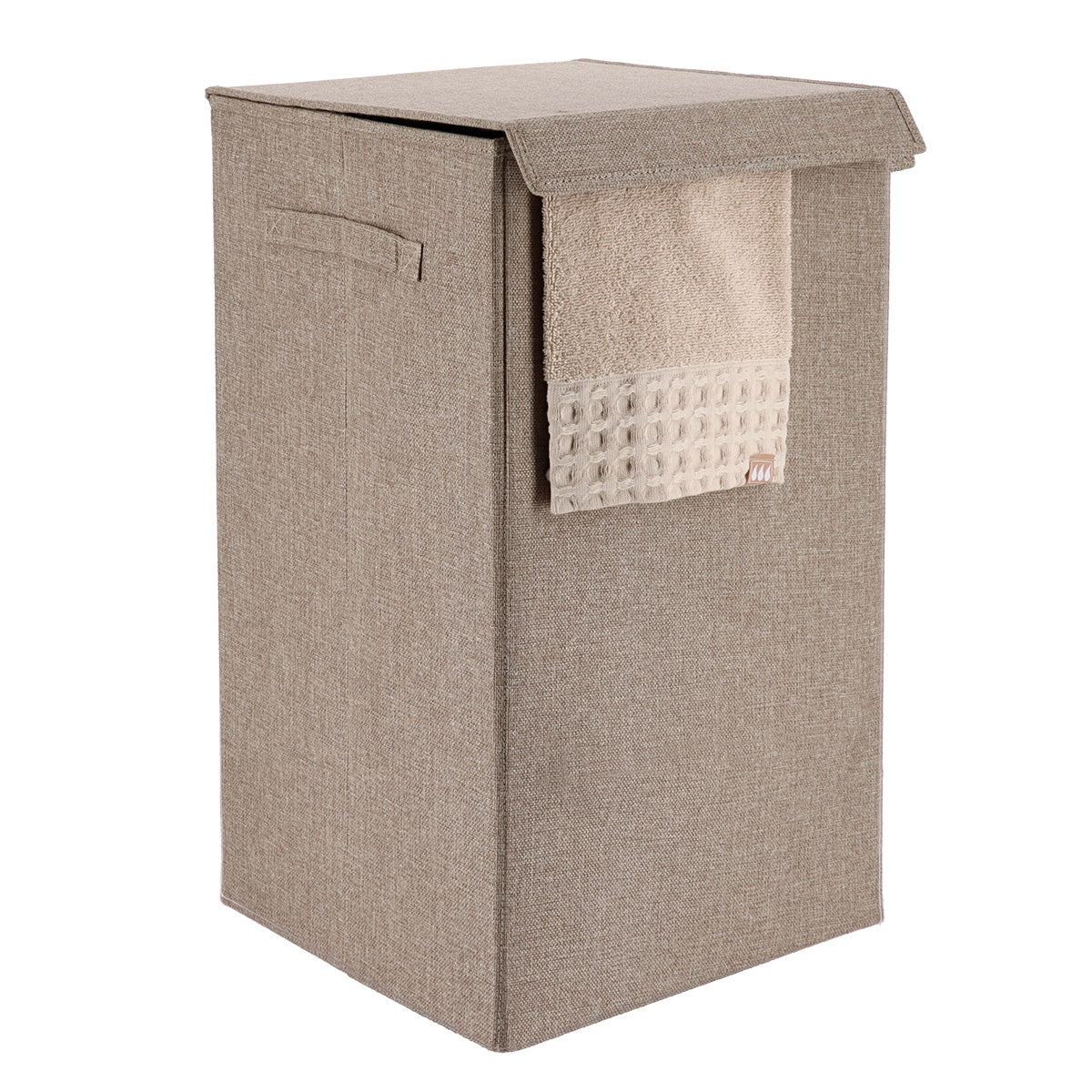 Foldable Polyester/MDF Laundry Basket - Taupe