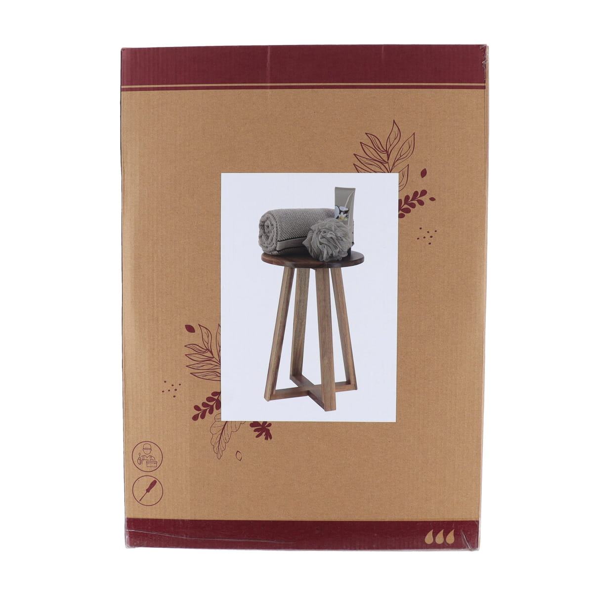 Stool with acacia legs and seat - Acacia 