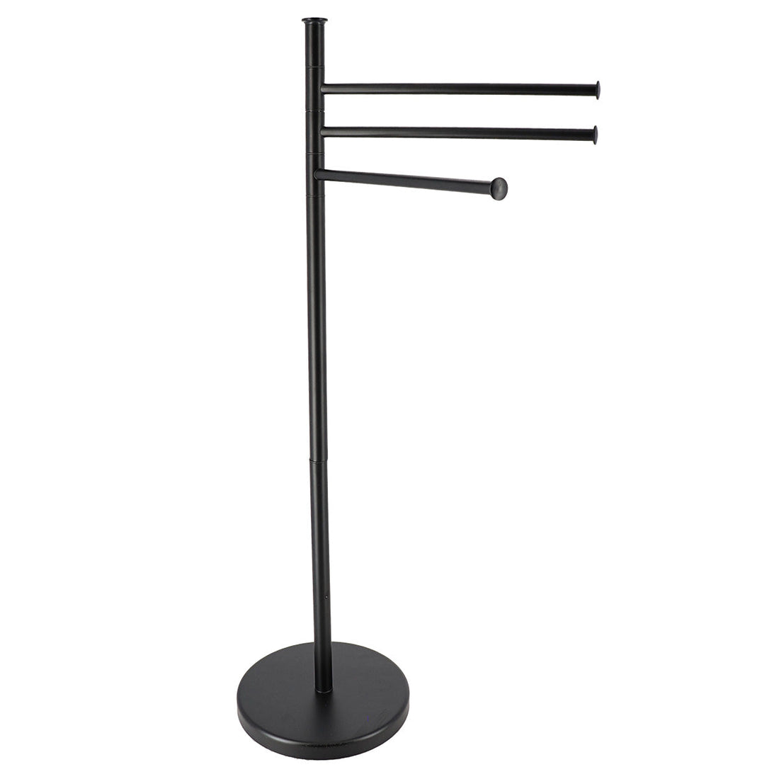 3-Arm Metal Towel Rack - Black