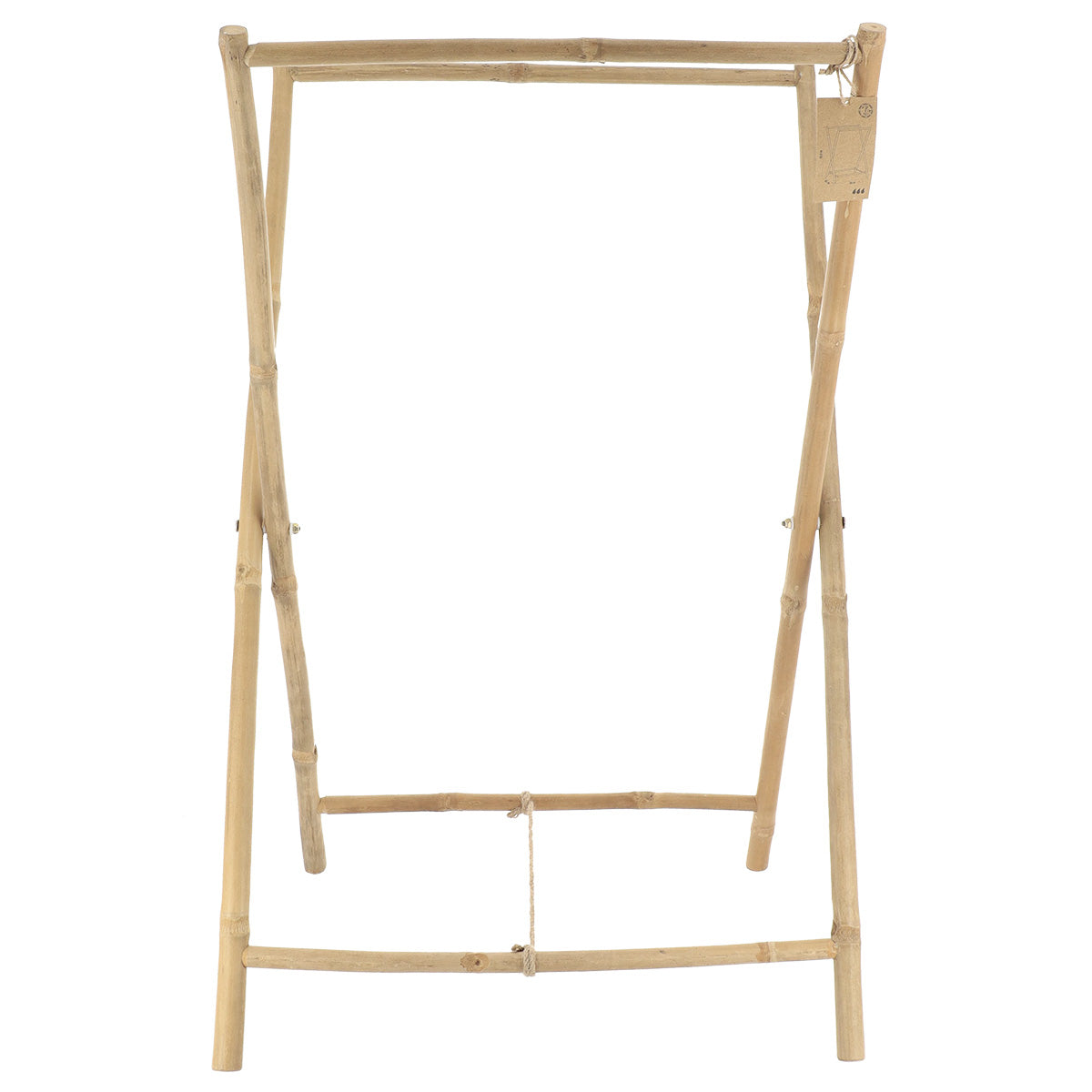 Foldable bamboo towel rack with 2 bars - Bamboo