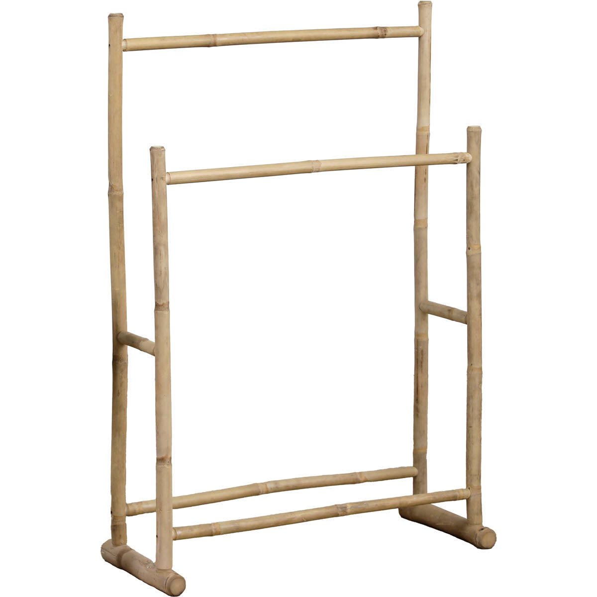 Bamboo towel rack with 2 shelves - Bamboo 