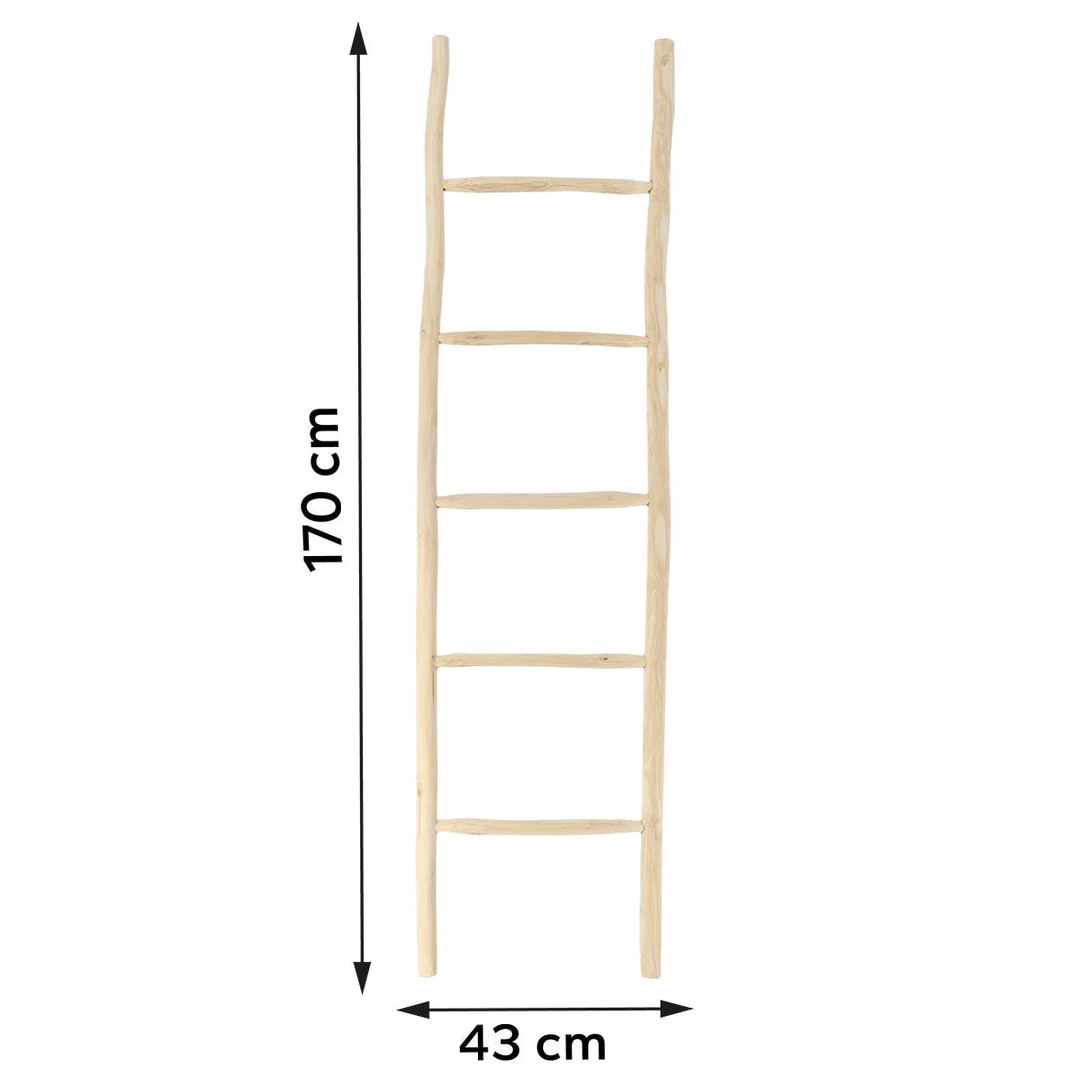 5-Bar Ladder-Style Towel Rack – 100% Natural Bamboo 