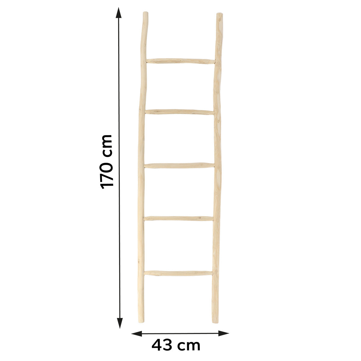 5-Bar Ladder-Style Towel Rack – 100% Natural Bamboo 