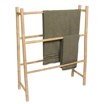 Bamboo Towel Rack with 5 Bars - Bamboo 