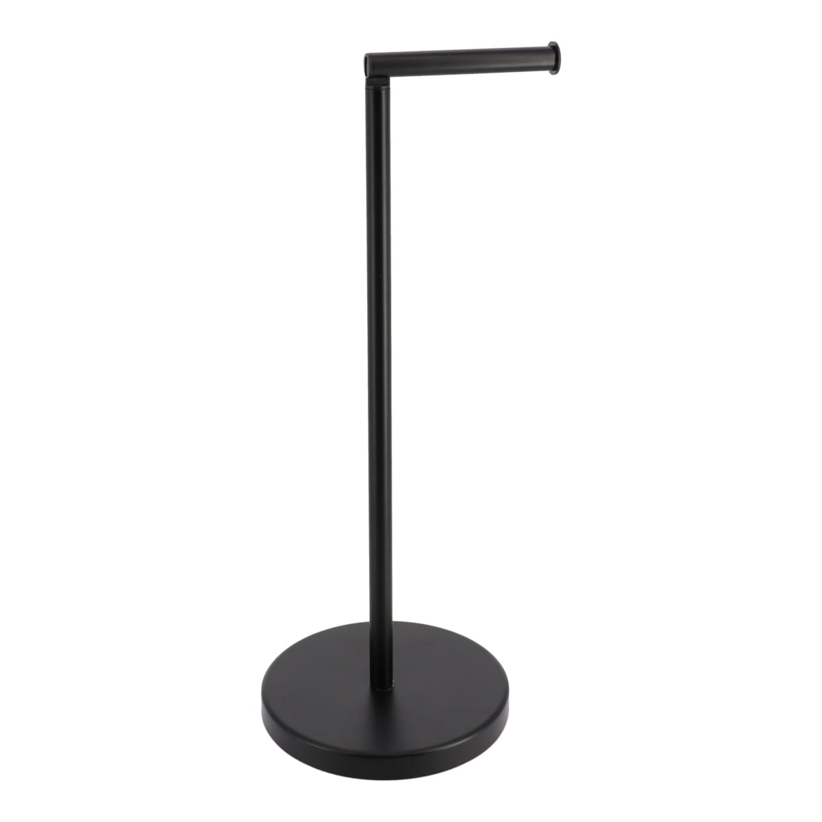 Metal Toilet Paper Holder and Refill - Black, Elegant Style