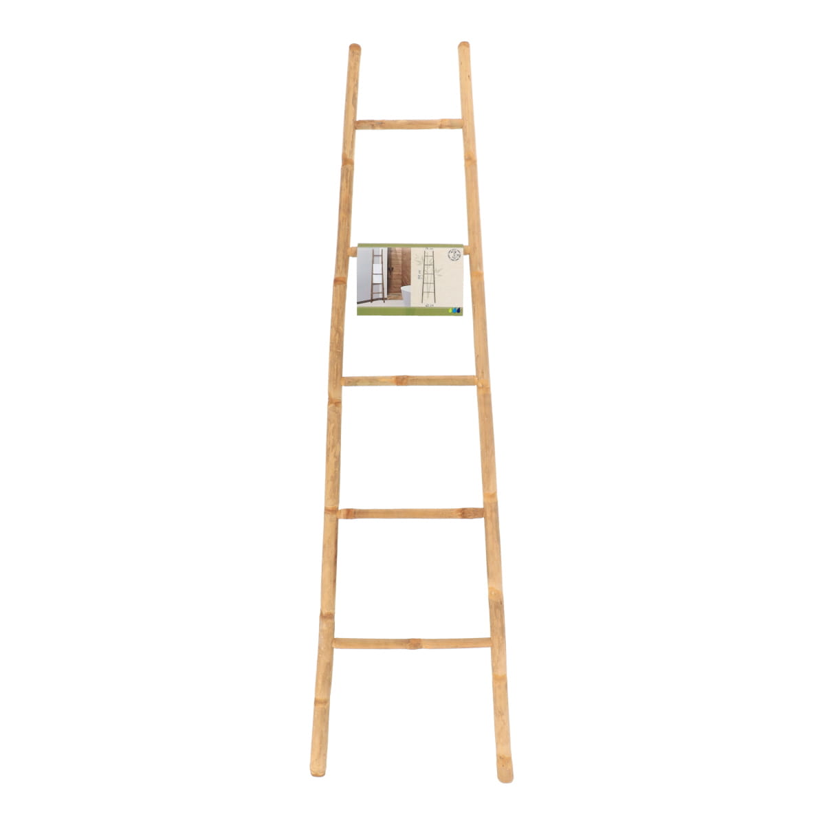 Ladder-shaped towel rack with 5 bars, small size - 100% bamboo 