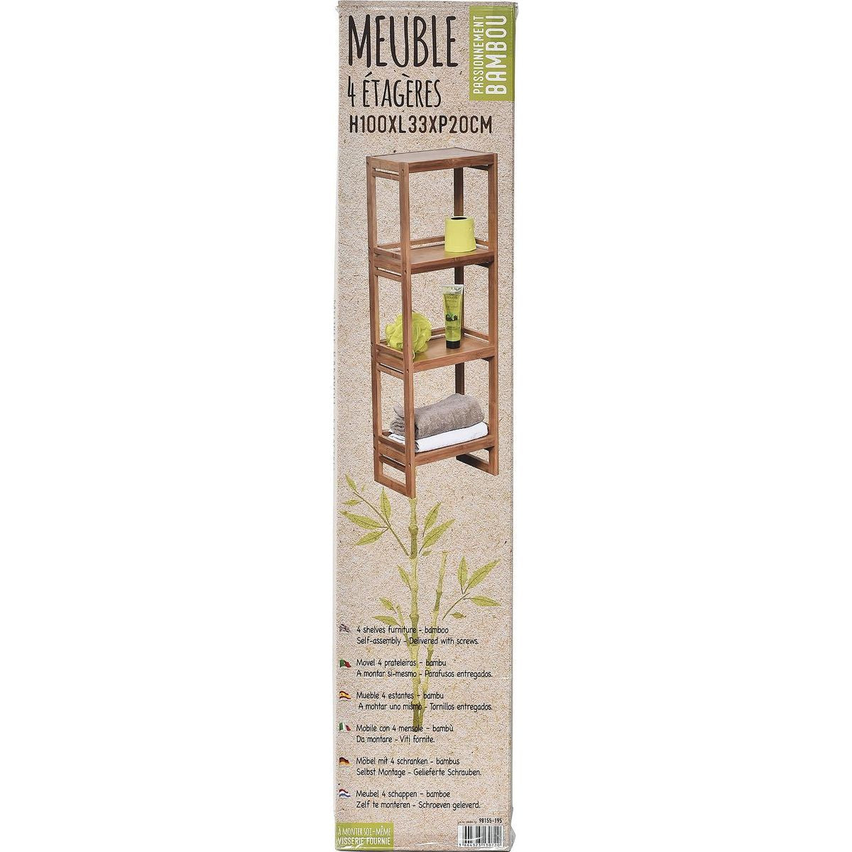 Bamboo furniture with 4 shelves - Bamboo
