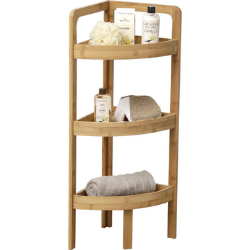Corner cabinet with 3 shelves - Bamboo 