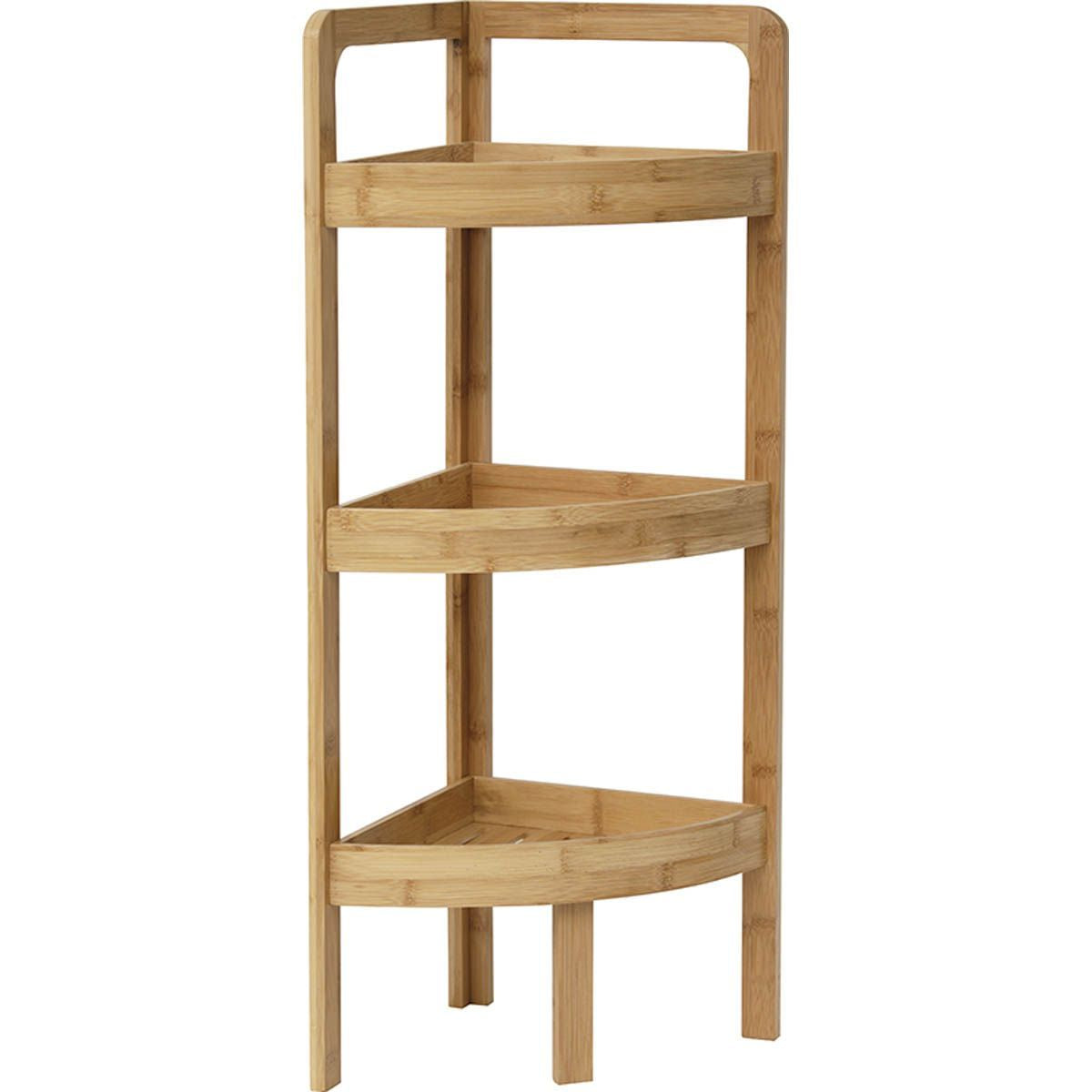 Corner cabinet with 3 shelves - Bamboo 
