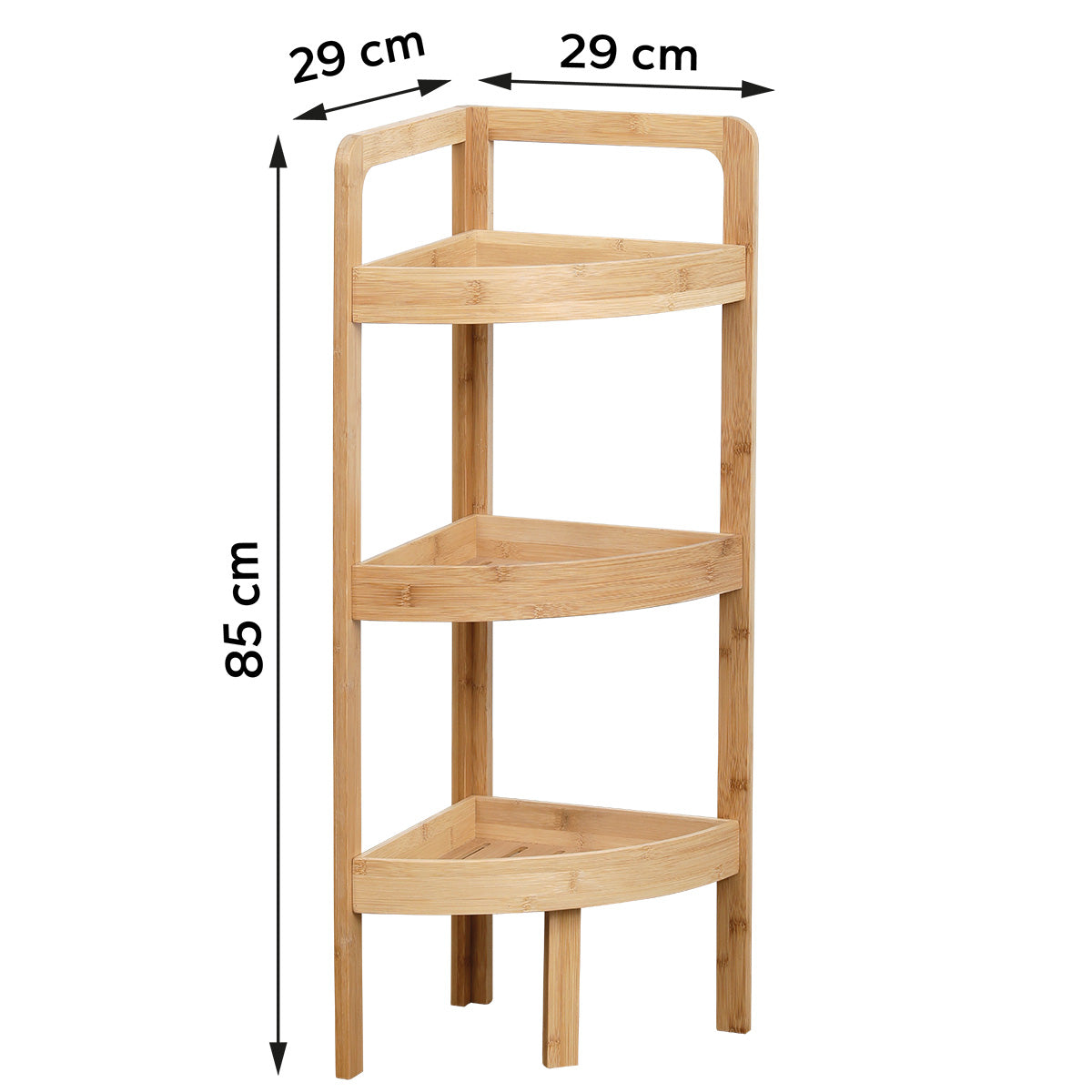 Corner cabinet with 3 shelves - Bamboo 