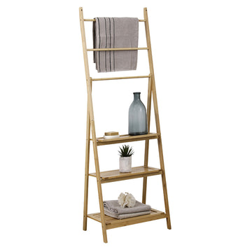 Towel rack with 3 shelves - Bamboo 