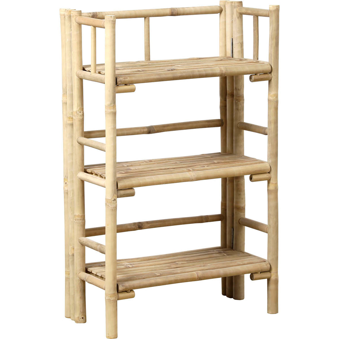 3-tier foldable bamboo shelf - Bamboo 