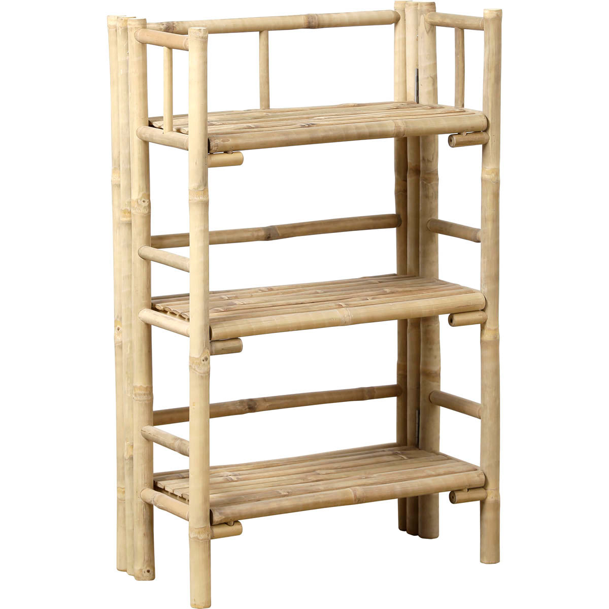 3-tier foldable bamboo shelf - Bamboo 