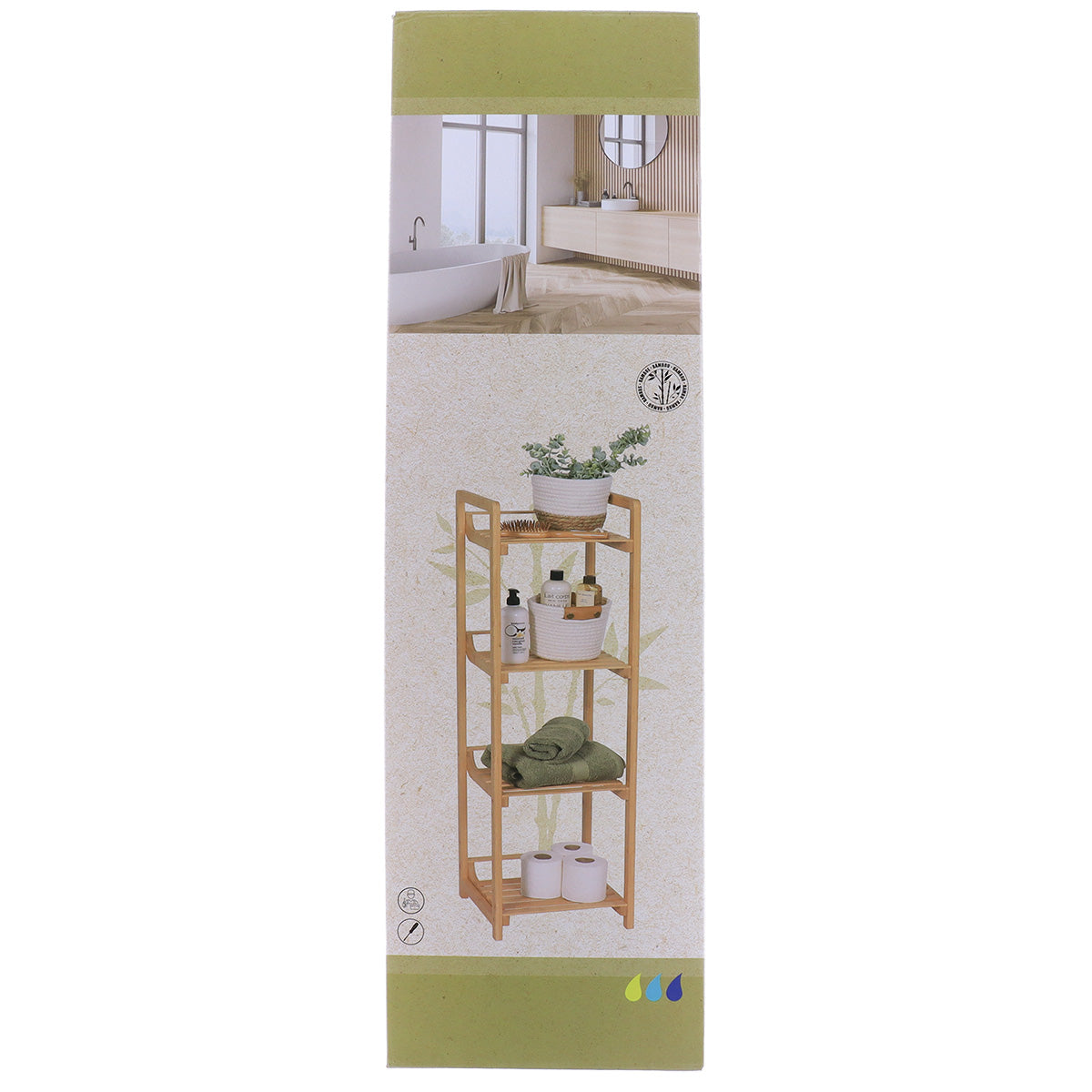 Bamboo Furniture with 4 Shelves – Natural