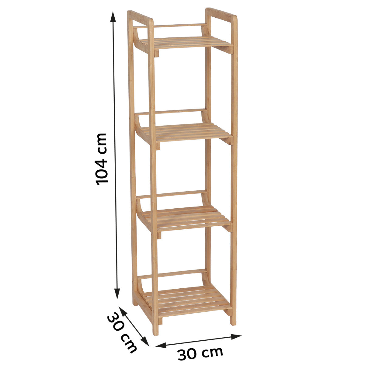 Bamboo Furniture with 4 Shelves – Natural