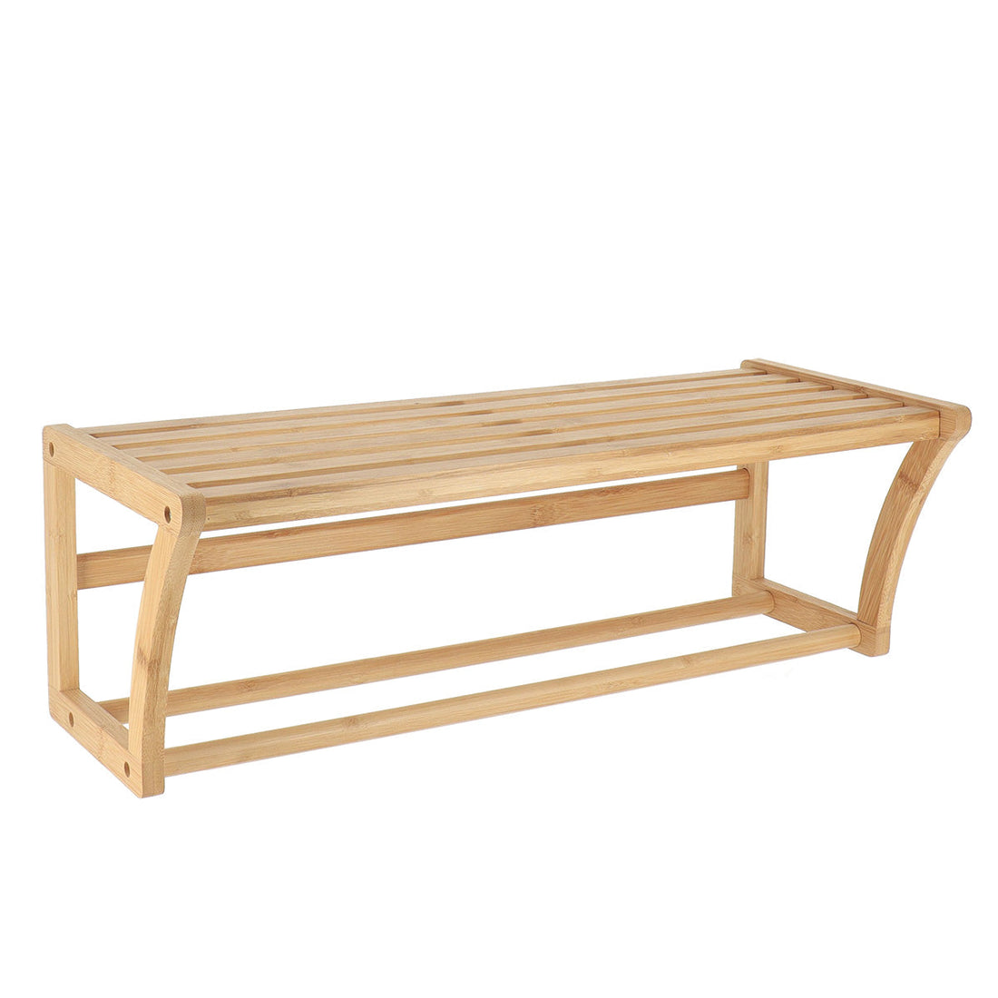 Bamboo Wall Mounted Towel Rack with 1 Shelf – Bamboo 