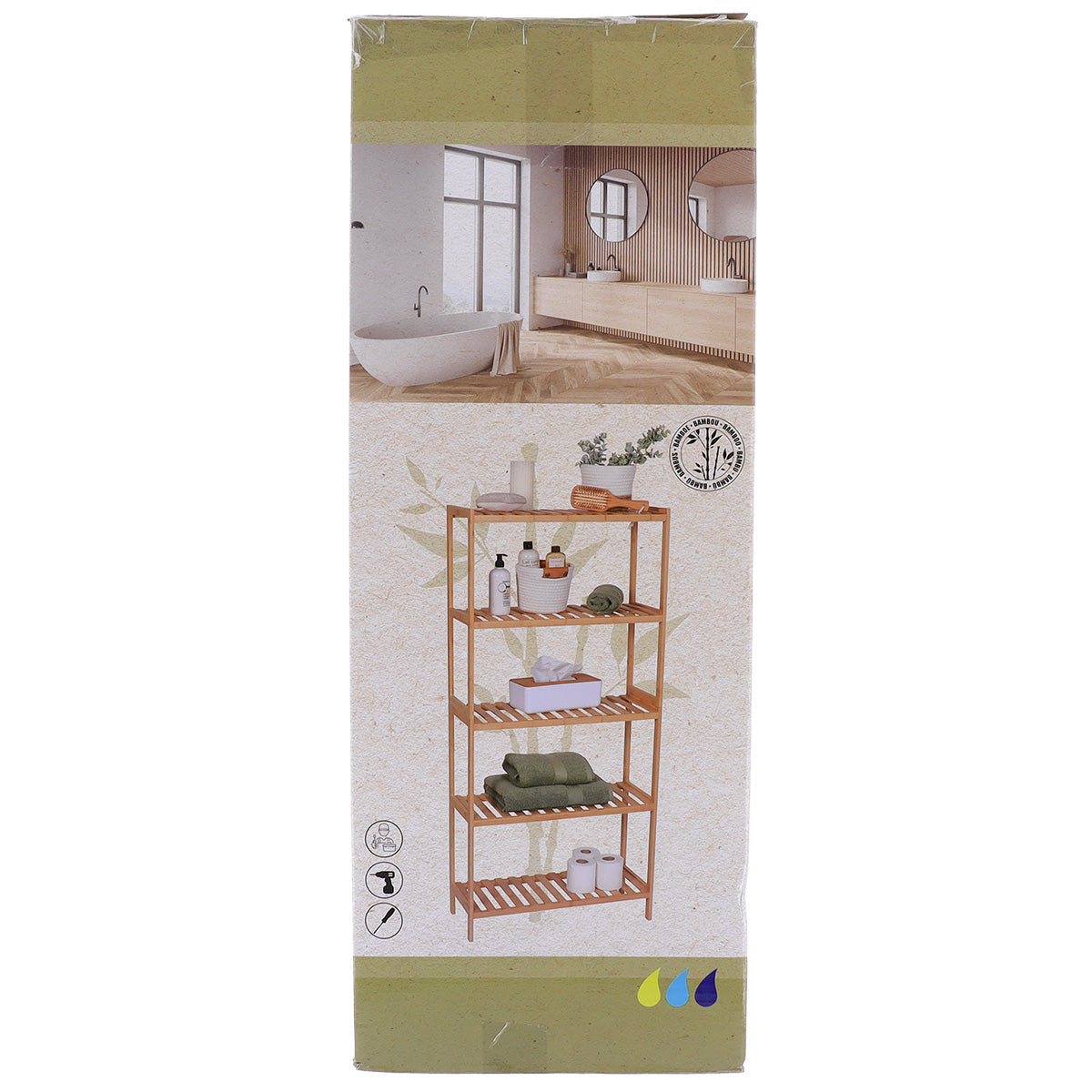 Bamboo furniture with 5 shelves - Bamboo 