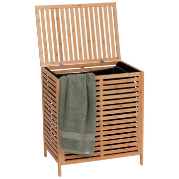 MDF and Bamboo Laundry Basket – Natural