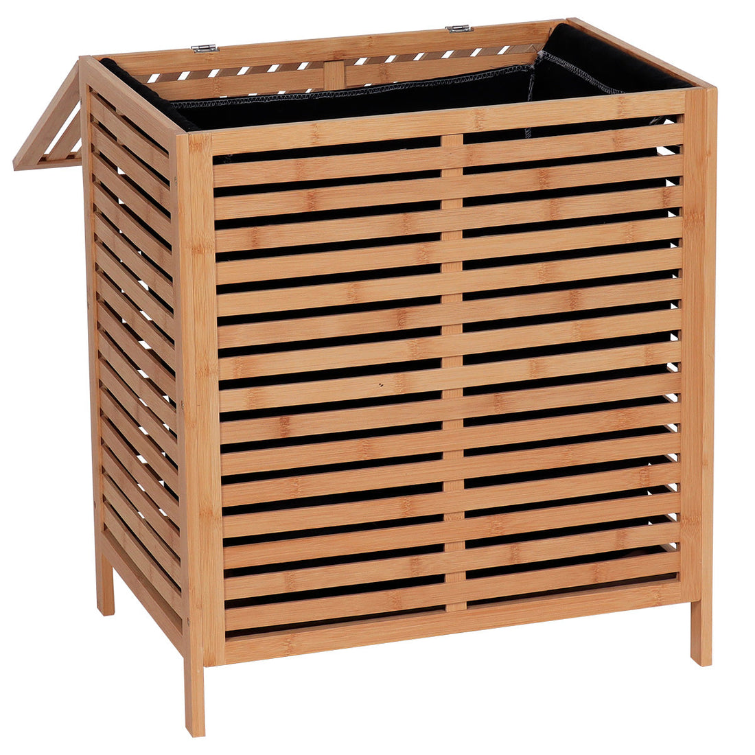 MDF and Bamboo Laundry Basket – Natural