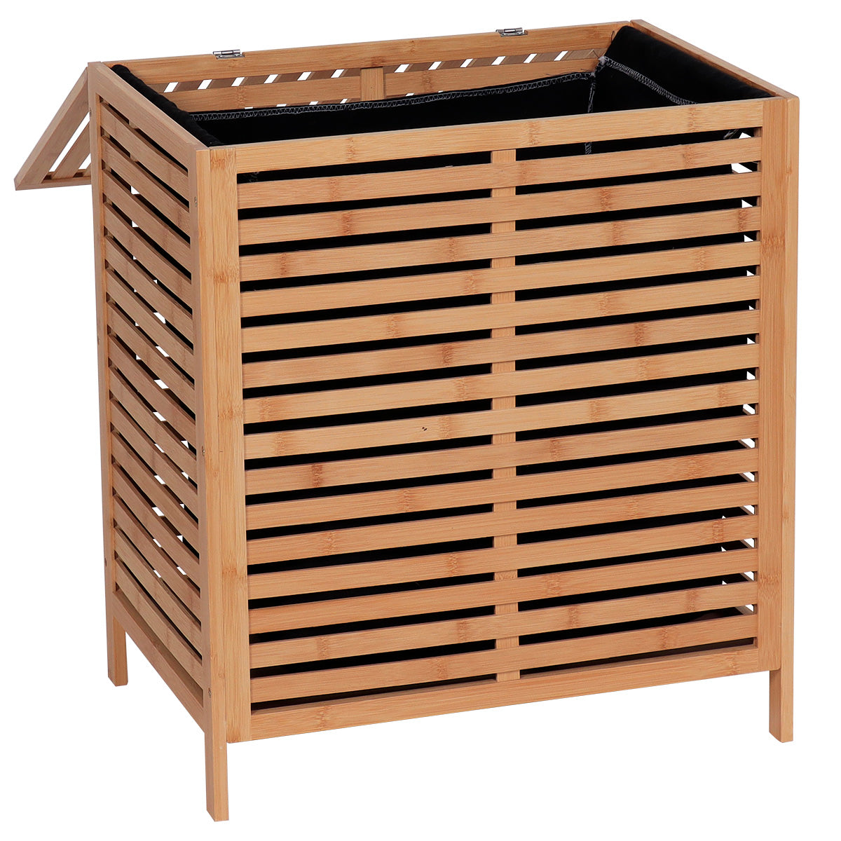 MDF and Bamboo Laundry Basket – Natural