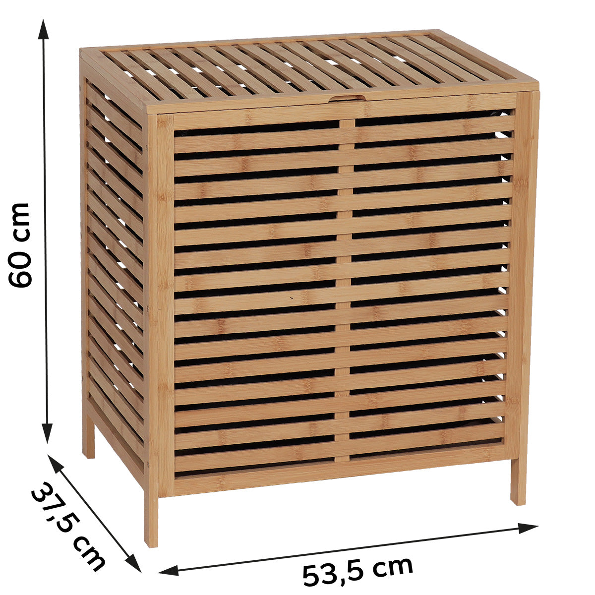 MDF and Bamboo Laundry Basket – Natural