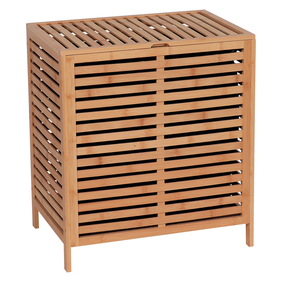 MDF and Bamboo Laundry Basket – Natural