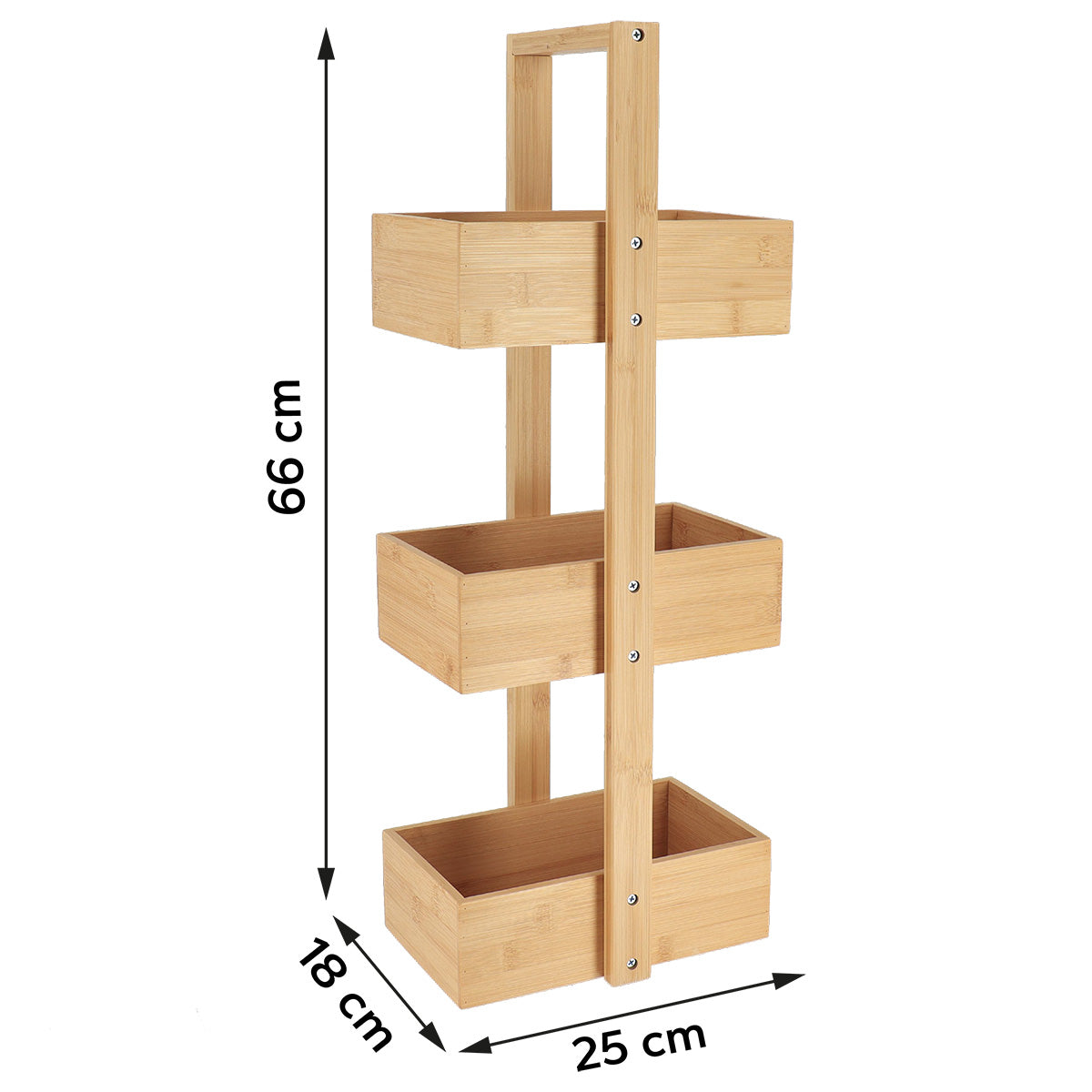 3-tier bamboo/MDF shelf - Bamboo 