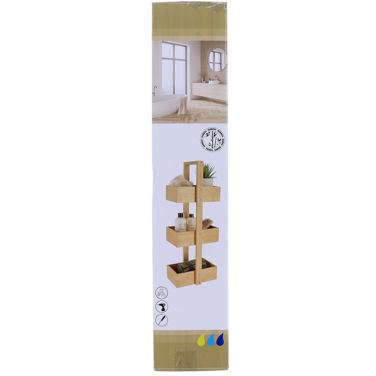 3-tier bamboo/MDF shelf - Bamboo 
