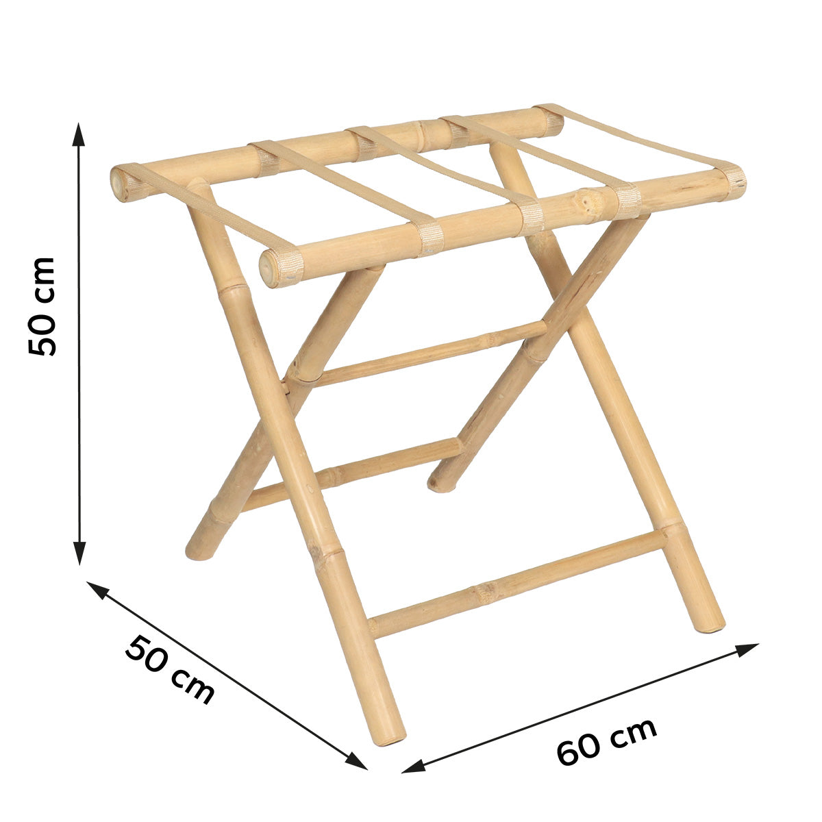 Foldable bamboo suitcase rack - Bamboo 