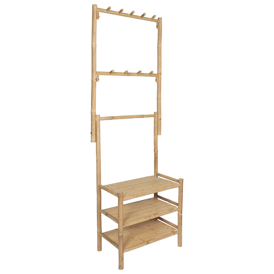 KD bamboo dressing room furniture with 3 shelves - Bamboo 