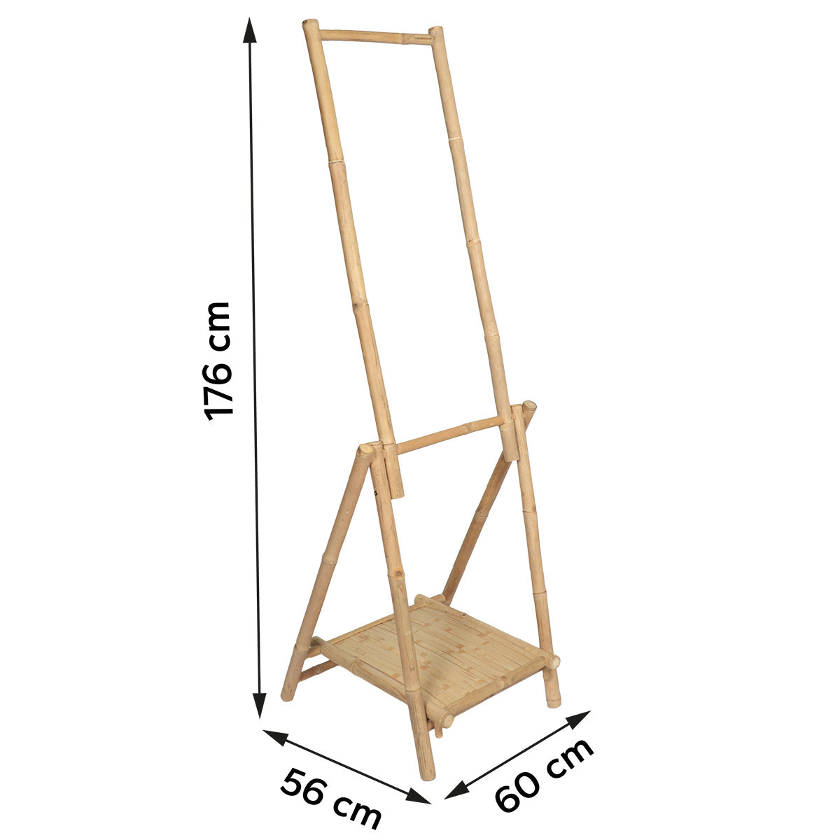 Foldable bamboo furniture with 2 bars and 1 shelf - Bamboo 
