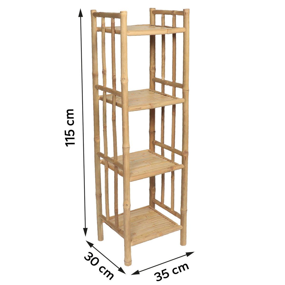 KD bamboo furniture with 4 shelves - Bamboo 
